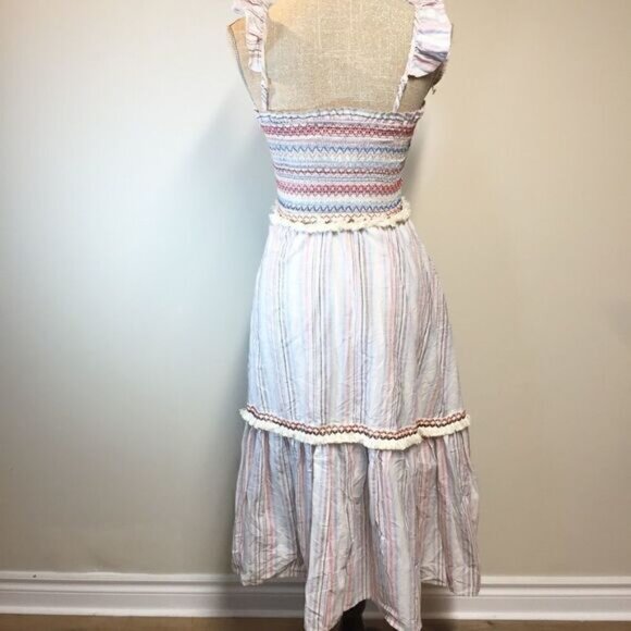 NWT Allison New York Smocked stripe Dress Sz XS - Picture 8 of 13